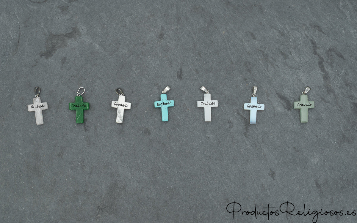 Cruces para Collares de Piedra Piedra 25 x 17 mm