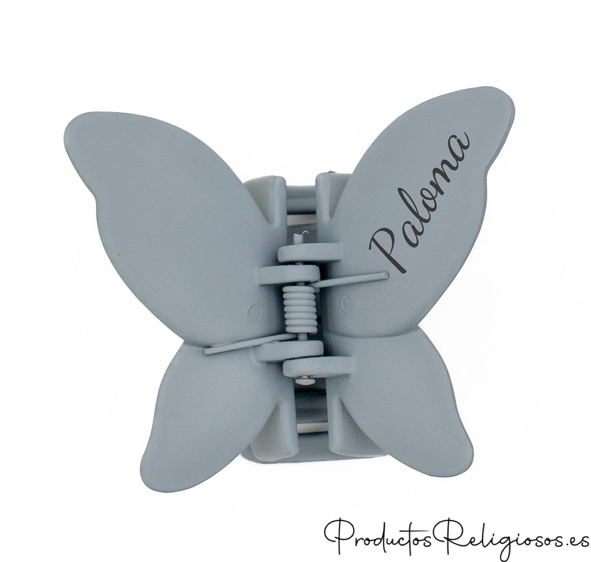 Pinza de Pelo de Mariposa Personalizada Azul Gris