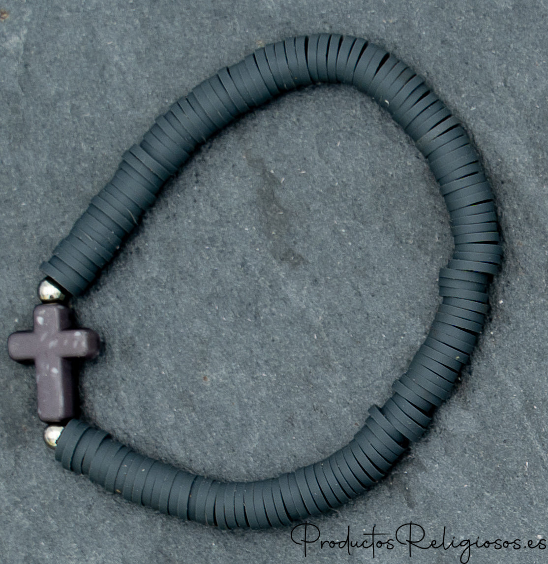 Pulseras de Cuentas en Arcilla Polimérica (Gama Pastel) Negro