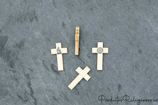 Colgantes Cruz de Madera Grabables