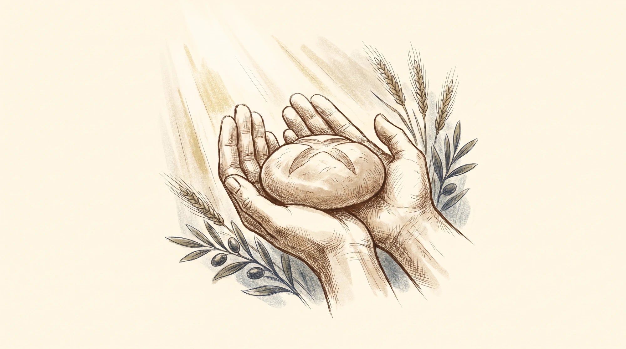 Ilustración devocional de la oración Padre Nuestro