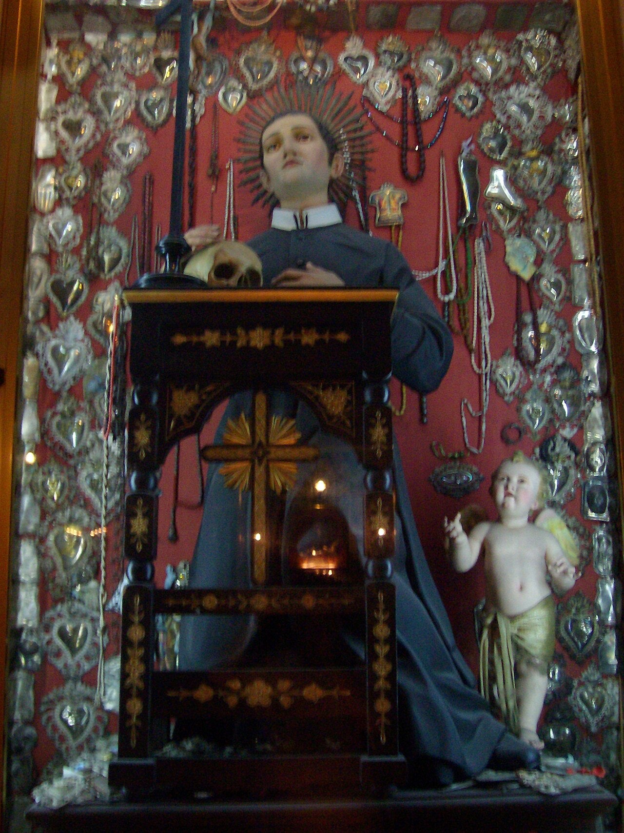 Pintura de San Gerardo Mayela ubicada en la iglesia de Santa Brígida en Nápoles.