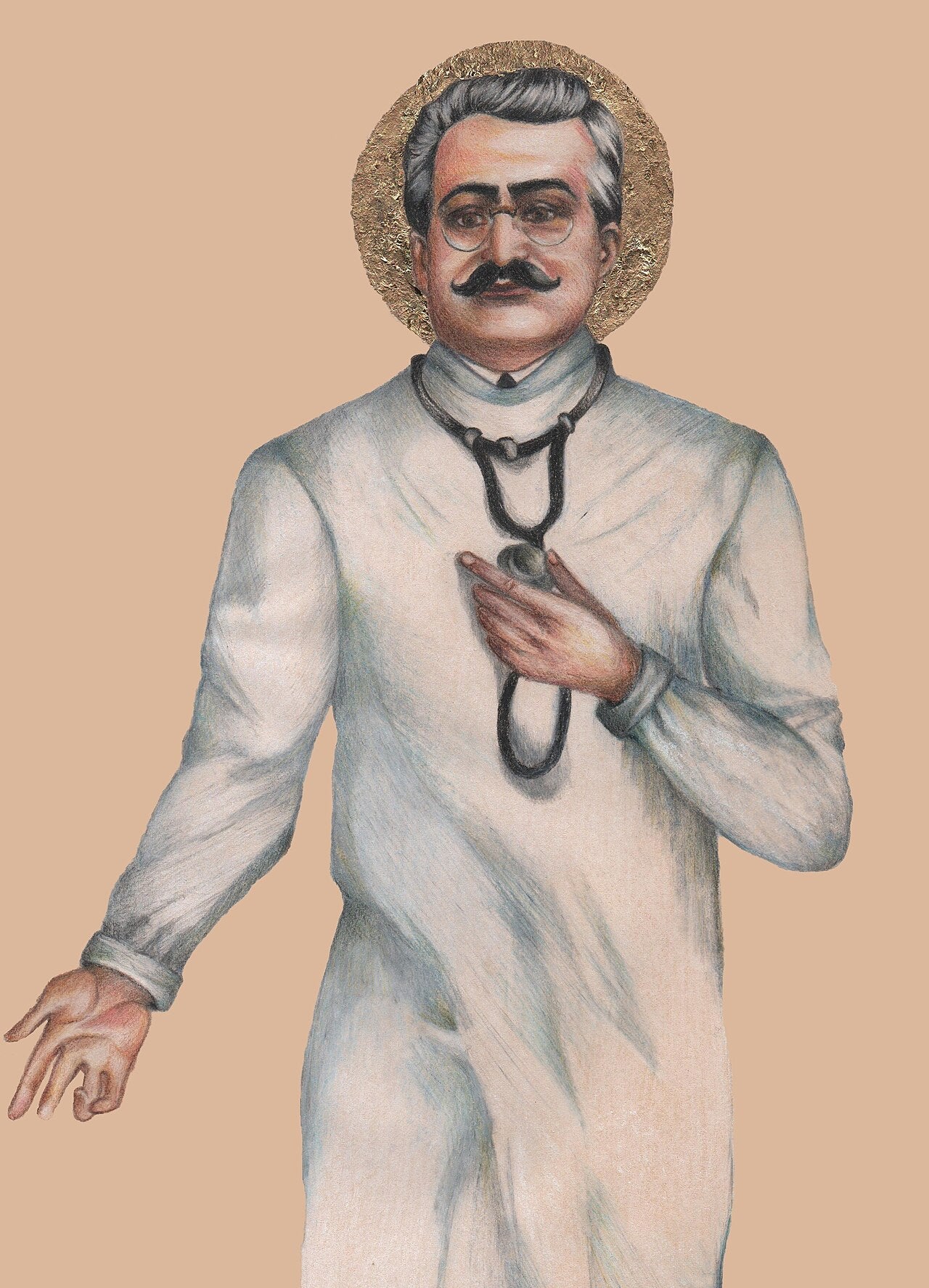 Ilustración de San José Moscati.