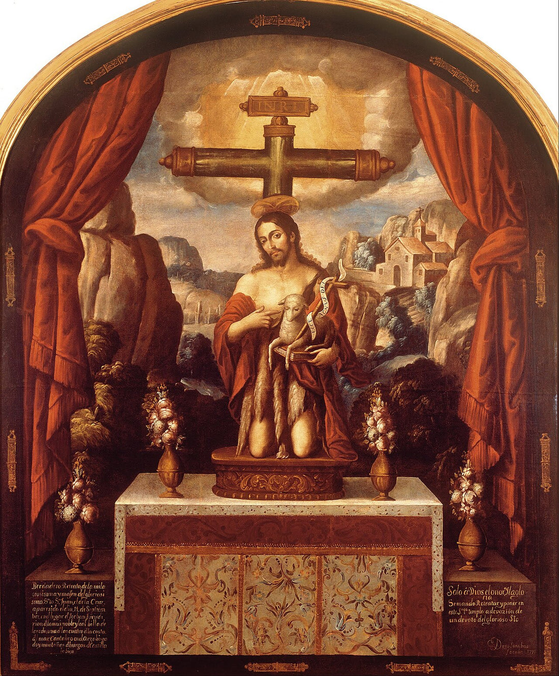Pintura que retrata a San Juan de la Cruz.