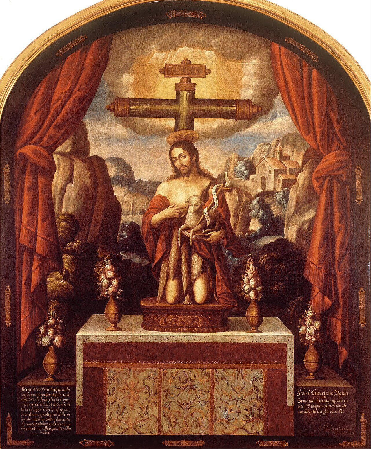Pintura que retrata a San Juan de la Cruz.