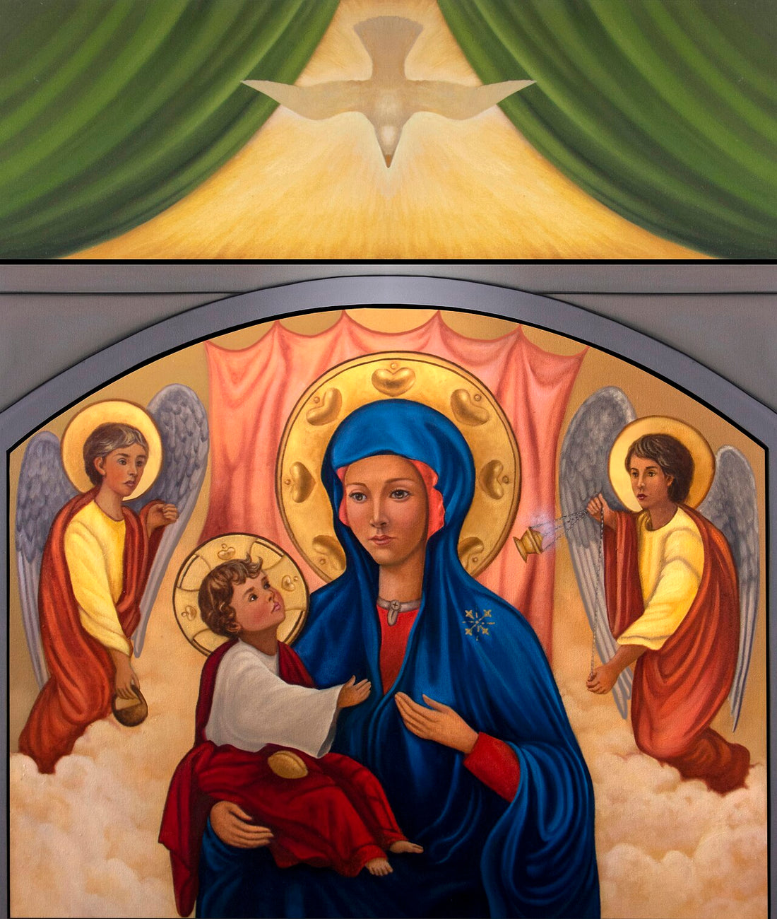 Representación artística de Nuestra Señora del Divino Amor.