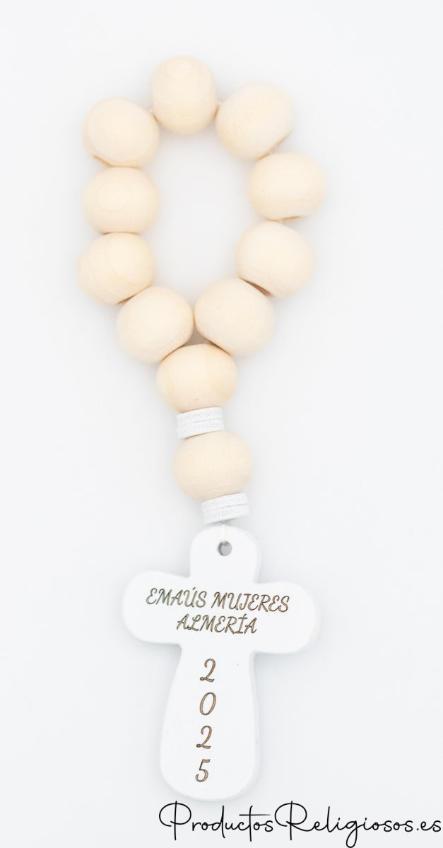 Denario Personalizado Grabado Cruz Blanca