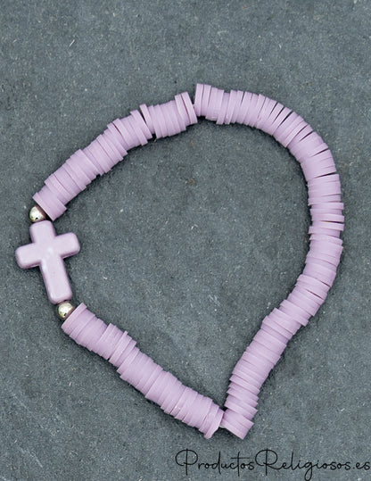 Pulseras de Cuentas en Arcilla Polimérica (Gama Pastel)