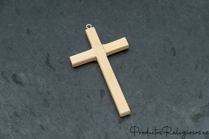 Cruz de Pared de Madera Grande Grabable