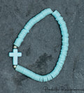 Pulsera de Cuentas en Arcilla Polimérica Tonos Flúor (Gama Vibrante) Aguamarina
