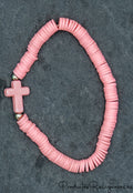 Pulsera de Cuentas en Arcilla Polimérica Tonos Flúor (Gama Vibrante) Coral