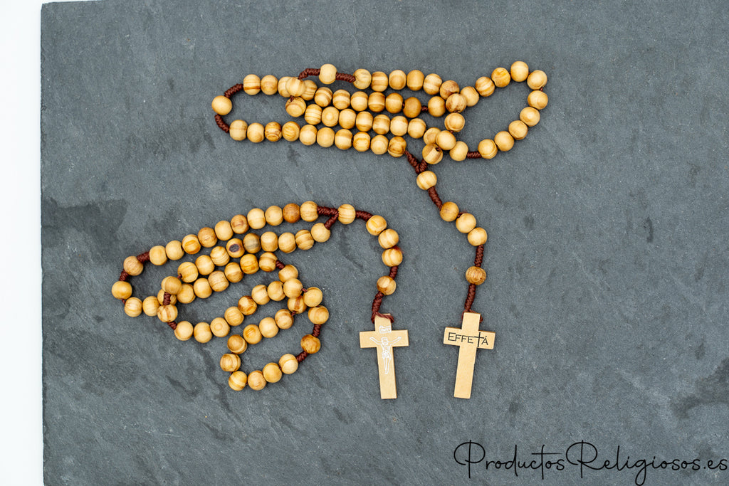 Rosario de Madera Grabable para Grupos de Oración y Comunidades