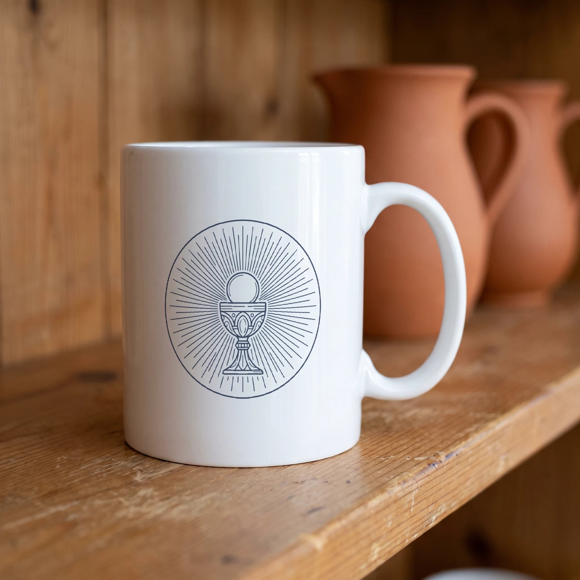 Symbole de la prière « Âme du Christ » au revers de la tasse